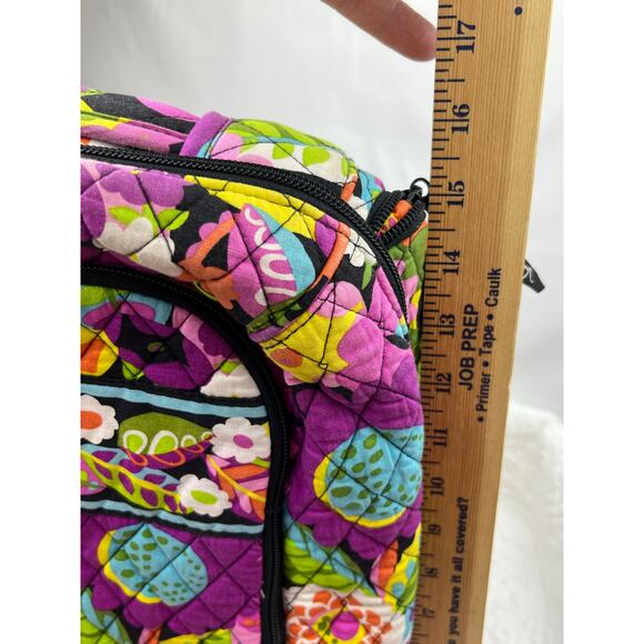 Vera Bradly Pink/Green Va Va Bloom Floral Pattern Backpack School Travel Roomy - Picture 4 of 14